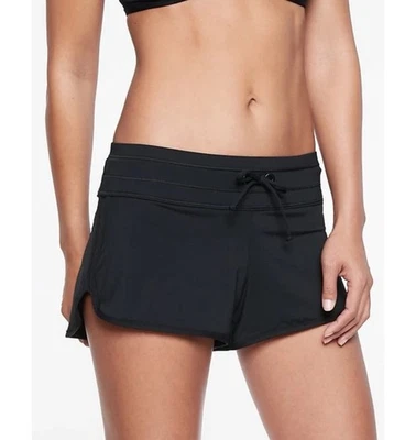 ATHLETA Surge Swim Short  L | Black Board Modest Boyshorts Bottom NEW - Image 1 of 4