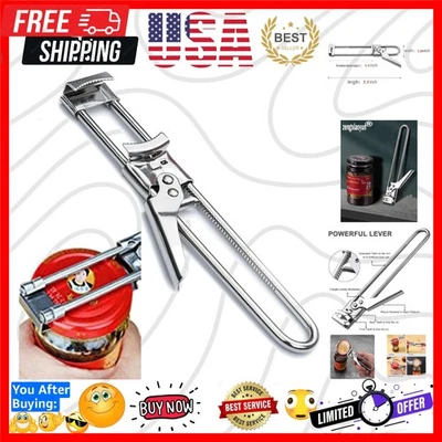 Maestro abrebotellas y tarros, ajustable multifuncional acero inoxidable lata op... Foto 1 de 4