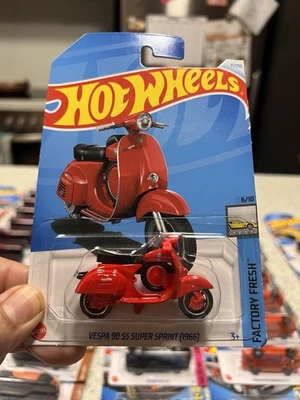 Hot Wheels 2021- Vespa 90 SS Super Sprint (1966)- Factory Fresh- Red - Image 1 of 4
