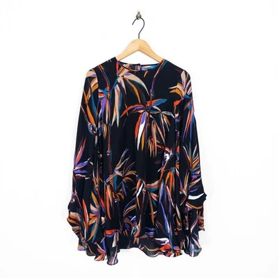 Top túnica Emilio Pucci Resort seda palma floral flotante playa cubierta - talla 10 Foto 1 de 4