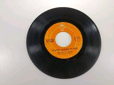 Charlie Rich Behind Closed Doors / Sunday Kind of Woman Record 45 RPM Vinyl - Image 1 of 4