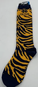 Notre Dame Irish Socks For Bare Feet FBF NCAA Tall Long Navy Yellow Adult Med - Picture 1 of 5