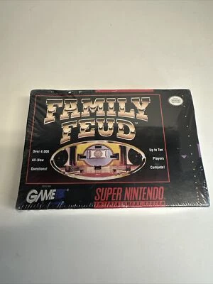 Family Feud Super Nintendo Video Game Brand New Sealed Vintage 1993 SNES  - Image 1 of 4