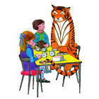 The Tiger Who Came to Tea - Who Would Like A Drink? Blank Greeting Card with Env