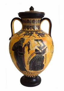 Dionysos with Maenads-Amasis-Ancient Greek Amphora Replica-Cabinet des Médailles - Picture 1 of 3