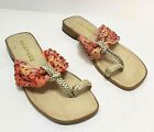 Rampage Multicolored Size 6 Woman's Beaded Slip On Sandals