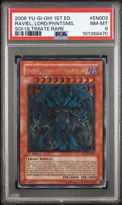 YUGIOH PSA 8 Raviel Signore dei Fantasmi SOI-EN003 Ultimate Rare 1° Edizione *8470 - Foto 1 di 2