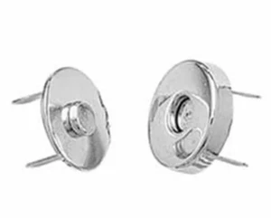 Taschenverschluss Magnet Prongback vernickelt Tandy Leder 1299-01 DIY Basteln - Bild 1 von 4