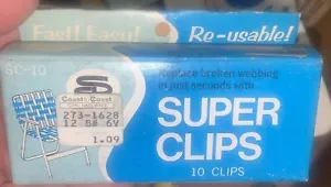 New Old Stock NOS Lawn Chair Furniture Re-Web Clips 10 Pieces - Picture 1 of 2
