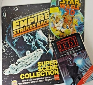 Vintage Star Wars 3 Pack - 1983 Book, 1987 3-D Comic Book & 1980 Poster/Stickers - Picture 1 of 12