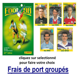 STICKERS IMAGE FOOTBALL VIGNETTE - PANINI - FOOTBALL 1998 - to choose from