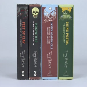 Feet of Clay, Hogfather, Unseen Academicals & Going Postal - Terry Pratchett HC - Picture 1 of 22