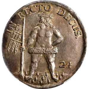 1709 German States Brunswick Luneburg Wildman 2/3 Taler, 24 MG, PCGS AU 58 - Picture 1 of 4