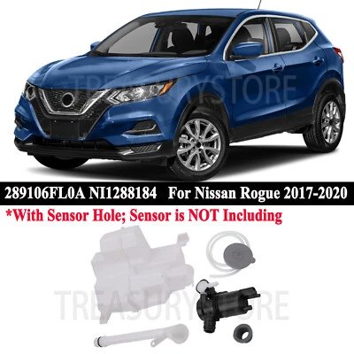Tanque de reserva de líquido para lavadora de parabrisas Nissan Rogue 2017-2020 con orificio para sensor Foto 1 de 4
