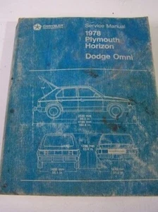 Manuale Di Servizio OEM 1978 78 PLYMOUTH DODGE OMNI HORIZON - Foto 1 di 1