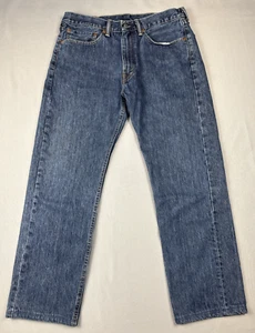 Levi’s 505 Jeans Men’s 34x28 Blue Denim Straight Leg Cowboy - Picture 1 of 10