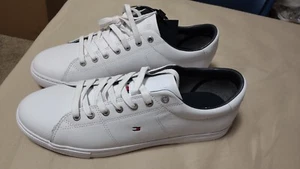 Tommy Hilfiger Corporate Leather Vulc Mens White Casual Sneakers Size 12 US - Picture 1 of 12