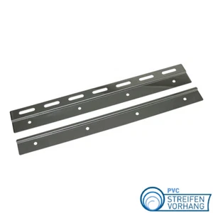 PVC Lamellenvorhang Pendelplatten Pendelleiste Edelstahl glanz poliert + Nieten - Bild 1 von 6