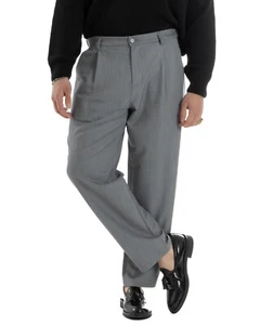 Pantaloni Uomo Viscosa Fondo Largo Baggy Relaxed Fit Casual Elegante Vari Colori - Imagen 1 de 24