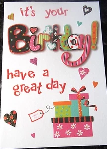 Es tu cumpleaños - Que tengas un gran día. Tarjeta de cumpleaños de Eclipse Cards.  - Imagen 1 de 3