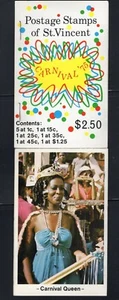St. Vincent 1975 Queen of Kingston Carnival with crown Booklet SG SB3 MNH - Bild 1 von 1