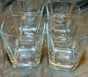 Square Crown Royal Low Ball Gläser Made in Italy 4er Set - Bild 1 von 3