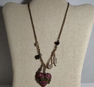 Betsy Johnson Love and Heart Halskette 16 Zoll - Bild 1 von 5
