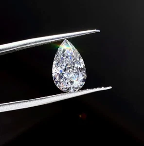 Loose 6 Ct Pear Cut Lab-Grown CVD Diamond Certified Natural D Color VVS1 Clarity - Picture 1 of 11