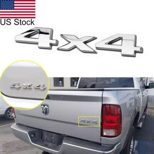 1pc 3D Chrome 4X4 Letter Rear Trunk Emblem Badge For Dodge Ram 1500 2500 3500 - Picture 1 of 9