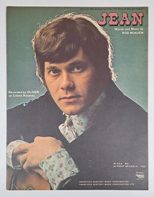 VTG 1969 Sheet Music, Jean - Rod McKuen, Oliver, Crewe Records - Image 1 of 4