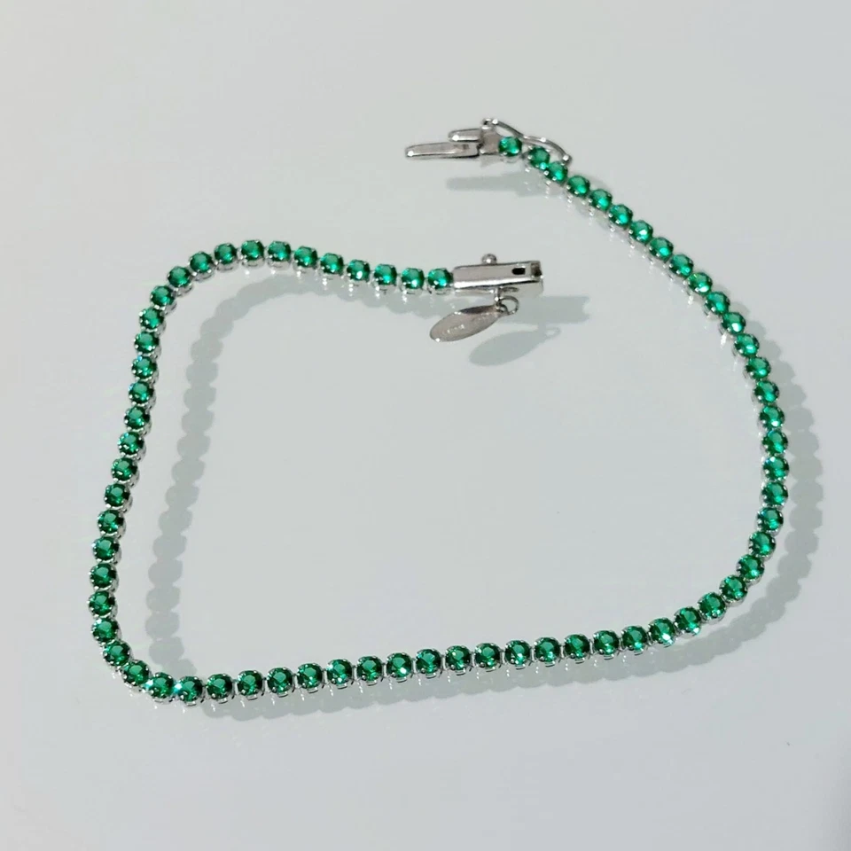 bracciale tennis oro18kt Con Smeraldi Idrotermali - Immagine 1 di 4