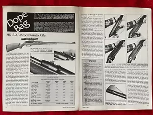 Heckler & Koch .30-06 Rifle Magazine Article/Print Ad Specs Accuracy Chart - Picture 1 of 2