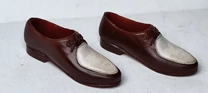 Vintage 1960s Mattel Barbie Ken CASUALS #782 Brown Shoes with White Tops Japan - Picture 1 of 5