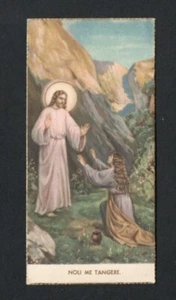 Santa tarjeta antigua de Jesús y María Magdalena santino imagen piadosa estampado - Imagen 1 de 1