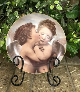 Bradford Exchange Der erste Kuss Cherubs der Unschuld Sammler Teller Engel - Bild 1 von 6