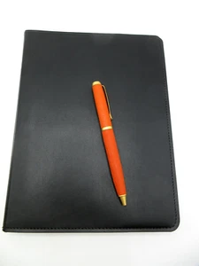 Jos. A. Bank Notebook 9" Leather Cover Refillable Spiral 144 Lined Pages Black - Picture 1 of 12