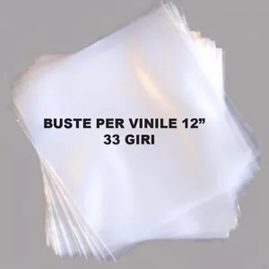 25 BUSTE trasparenti protettive per copertine DISCHI VINILE LP 12" (33 GIRI) - Foto 1 di 2