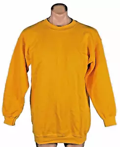 Vtg 90s Alstyle Apparel NWOT Blank Yellow Long Sleeve GOLDENROD sweatshirt M - Picture 1 of 8