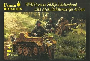 Miniature Caesar 1/72 Sd Kfz 2 Kettenkrad E 8.8cm Raketenwerfer 43 "Puppchen" - Picture 1 of 1