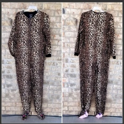 Pijama Nick&Nora LEOPARD de una pieza con patas de lana para dormir (MED 8/10) Disfraz*LEER* Foto 1 de 4