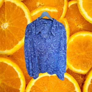 Venezia Jeans Paisley V Neck Button Up Blouse Size 26/28 - Picture 1 of 4