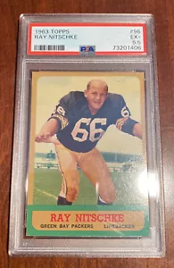 Ray Nitschke 1963 Topps RC #96 PSA 5.5 EX+ Green Bay Packers - Picture 1 of 2