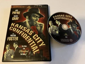 KANSAS CITY CONFIDENTIAL DVD 1952 FILM NOIR JOHN PAYNE COLEEN GRAY BANK ROBBERY - Picture 1 of 5