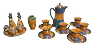 Vintage Lusterware Porcelain Japanese Ceramic Tea & Coffee Set With Floral Vase - Picture 1 of 10