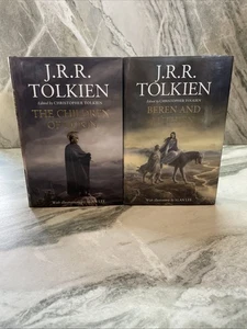 2 Books by J.R.R. Tolkien Beren & Luthien The Children of Hurin HC - Picture 1 of 10