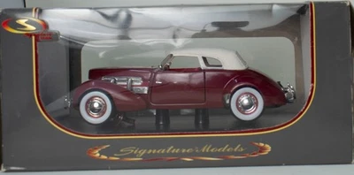 1937 Cord 812 Supercharged Diecast Burgundy-broken steering wheel - Image 1 of 4