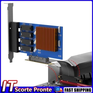 10cm PCIE 4.0 4X Extension Cable 90 Degree to 180 Degree Gold-Plated Connector H - Bild 1 von 11