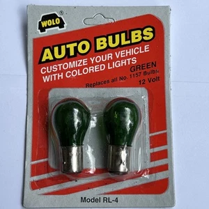 P21/5W / 1157 Dual Filament Green Bulbs (2 Pack) RL-4 - Picture 1 of 1