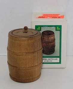 Vintage Applause Teddy Bear Story Wooden Barrel Dollhouse Decor 1987 NIB - Picture 1 of 6