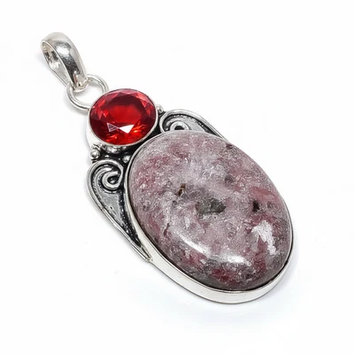 Tigers Eye Gemstone Pendant 925 Sterling Silver Handmade Indian Jewelry - Image 1 of 4